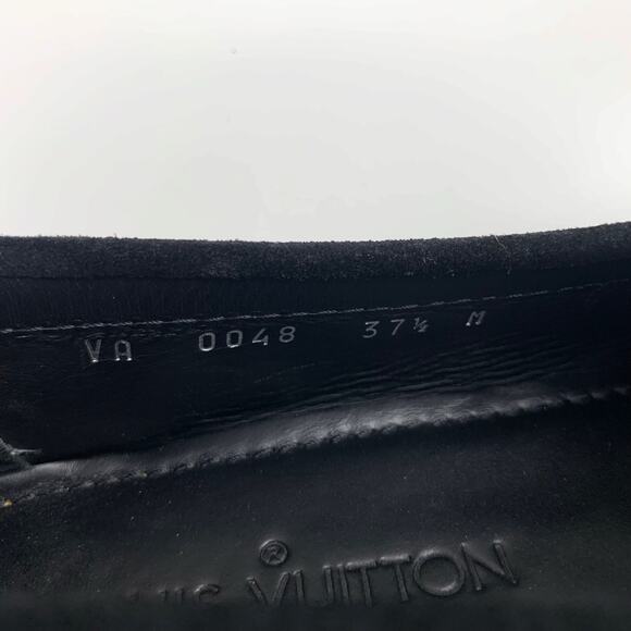 Louis Vuitton Monte Carlo Black Suede Moccasins Driving Shoes Womens 37.5 US 7.5 - Picture 5 of 13